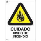 Placa de Sinalização Indicação A2 Cuidado, Risco de Incêndio Normatizada