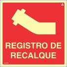 Placa de Sinalização Indicação E19 Registro de Recalque Normatizada