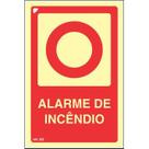 Placa de Sinalização Indicação E2 Comando Manual de Alarme de Incêndio Normatizada