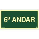Placa de Sinalização Indicação S17 6º Andar Normatizada