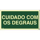 Placa de Sinalização Indicação S26 Cuidado com os Degraus Normatizada