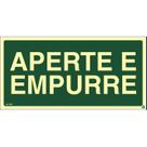 Placa de Sinalização Indicação S28 Aperte e Empurre Normatizada