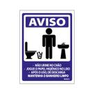 Placa De Sinalização Mantenha O Banheiro Limpo Masculino 15x20 Ecom IA - S-232 F9e