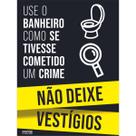 Placa de Sinalização Não Deixe Vestígios 20x15