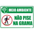 Placa de Sinalização Não Pise na Grama