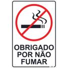 Placa de Sinalização Obrigado Por Não Fumar