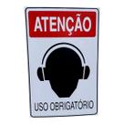 Placa DE Sinalização OBRIGATORIO ABAFADOR DE OUVIDO FONE Placa DE Sinalização OBRIGATORIO ABAFADOR DE OUVIDO FONE