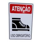 Placa DE Sinalização OBRIGATORIO USO BOTA SAPATO SEGURANÇA