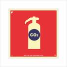 Placa de Sinalização para Extintor Classe CO2