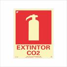 Placa de Sinalização para Extintor de Co2