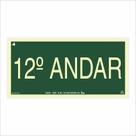 Placa de Sinalização Pavimento 12º Andar