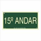 Placa de Sinalização Pavimento 15º Andar