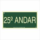 Placa de Sinalização Pavimento 25º Andar
