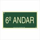 Placa de Sinalização Pavimento 6º Andar