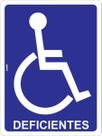 Placa de Sinalização PCD - Atendimento para Deficientes e Cadeirantes Inclusão de Pessoas com Deficiência