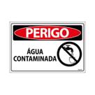 Placa De Sinalização Perigo Água Contaminada 30x20 Ecom IA - SP137 F9e