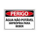Placa De Sinalização Perigo Água Não Potável Imprópria Para Beber 30x20 Ecom IA - SP59 F9e