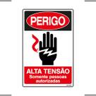 Placa De Sinalização Perigo Alta Tensão Somente Pessoas Autorizadas 20x30 Ekomunike - S-217/3 F9e