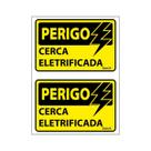 Placa De Sinalização Perigo Cerca Eletrificada 15x20 Ecom IA - S-220 F9e