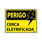 Placa De Sinalização Perigo Cerca Eletrificada 20x15 Ecom IA - S-219 F9e