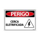 Placa De Sinalização Perigo Cerca Eletrificada 30x20 Ecom IA - SP5 F9e