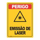 Placa de Sinalização Perigo Emissão de Laser Placa de Sinalização Perigo Emissão de Laser