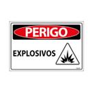 Placa De Sinalização Perigo Explosivos 30x20 Ecom IA - SP129 F9e