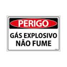 Placa De Sinalização Perigo Gás Explosivo Não Fume 30x20 Ecom IA - SP18 F9e