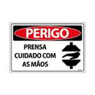 Placa De Sinalização Perigo Prensa Cuidado Com As Mãos 30x20 Ecom IA - SP61 F9e