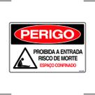 Placa De Sinalização Perigo Proibida A Entrada Risco De Morte Espaço Confinado 30x20 Ekomunike - S-235/2 F9e