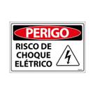 Placa De Sinalização Perigo Risco De Choque Elétrico 30x20 Ecom IA - SP83 F9e