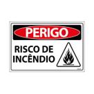 Placa De Sinalização Perigo Risco De Incêndio 30x20 Ecom IA - SP125 F9e