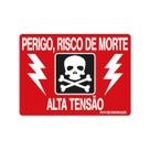 Placa De Sinalização Perigo Risco De Morte Alta Tensão 20X15 Qi Comunicação - S-222 Q1a