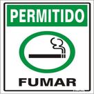 Placa de Sinalização Permitido Fumar 220 AA Auto-Adesiva 20x15cm Sinalize