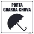 Placa de Sinalização Porta Guarda-Chuva Placa de Sinalização Porta Guarda-Chuva