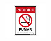 Placa de sinalização "PROIBIDO FUMAR" 15X20 POLIURETANO