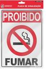 Placa de sinalizacao Proibido Fumar 15x20cm