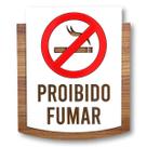 Placa De Sinalização Proibido Fumar - MDF 15x13cm
