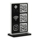 Placa de Sinalização QR Code Preto em Acrílico 10x15cm Placa de Sinalização QR Code Preto em Acrílico 10x15cm