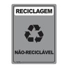 Placa de Sinalização Reciclagem Não Reciclável