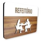 Placa De Sinalização Refeitório - MDF 30x21cm