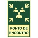 Placa de Sinalização S45 Ponto de Encontro Sinalização de Segurança e Emergência Placa de Sinalização S45 Ponto de Encontro Sinalização de Segurança e Emergência
