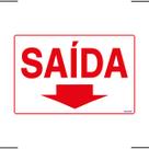Placa De Sinalização Saída Com Seta Para Baixo 30x20 Ekomunike - S-213/1 F9e Placa De Sinalização Saída Com Seta Para Baixo 30x20 Ekomunike - S-213/1 F9e