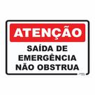 Placa de Sinalização / Saída de emergência - 15x20cm (NÃO É FOTOLUMINESCENTE) SE 03