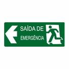 Placa de Sinalização / Saída de emergência - 15x20cm (NÃO É FOTOLUMINESCENTE) SE 04