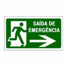 Placa de Sinalização / Saída de emergência - 15x20cm (NÃO É FOTOLUMINESCENTE) SE 05