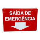 Placa DE Sinalização SAIDA DE EMERGENCIA 20X30 CM HORIZONTAL Placa DE Sinalização SAIDA DE EMERGENCIA 20X30 CM HORIZONTAL