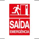 Placa De Sinalização Saída De Emergência 20x30 Ekomunike - X-720 F9e Placa De Sinalização Saída De Emergência 20x30 Ekomunike - X-720 F9e