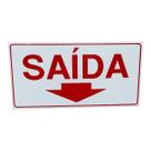 Placa de Sinalização saida seta para baixo 15x30 cm branca Placa de Sinalização saida seta para baixo 15x30 cm branca