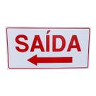 Placa de Sinalização saida seta para esquerda 15x30 cm Placa de Sinalização saida seta para esquerda 15x30 cm